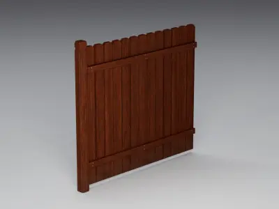 Fence Sectional Low-poly 3D model