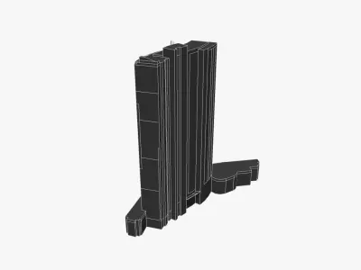 River Place Apartments Low-poly 3D model