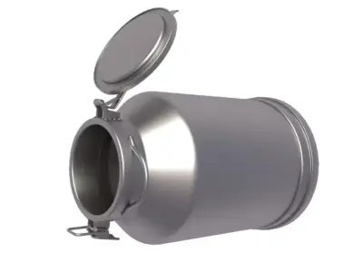 Aluminum Milk Bucket 3D model