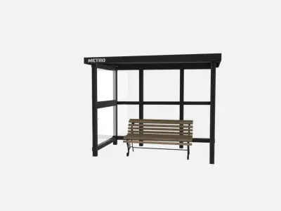 Metro seating Free low-poly 3D model