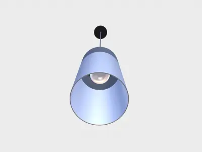 Black Hanging Lamp Low-poly 3D model