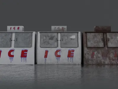 3 Ice Vending Machine - Realistic PBR Low-poly 3D model