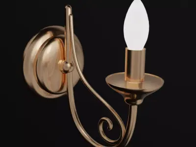 Rustic wall lamp 3D model