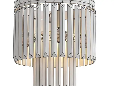 vitaluce-v5155-1-3-1pl light fixture with crystals hanging fr... 3D model