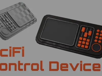 SciFi Controler Device Low-poly 3D model
