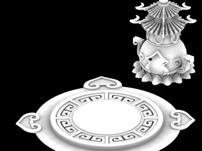 Gang - Decorative Incense Burner 01 3D model