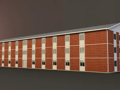 PREFABRICATED BUILDING COLLECTION 3D model