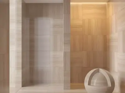 Marble wall 64 3D model