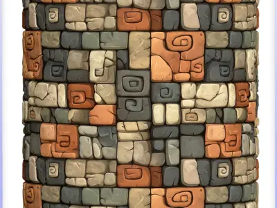  Stylized Wall Seamless Texture Texture 3