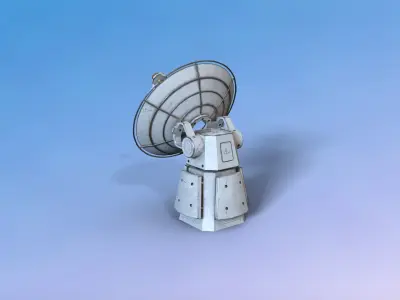 Radar Rig Low-poly 3D model