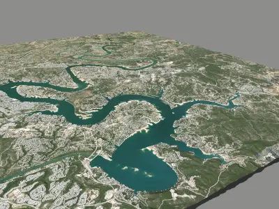 Lake Travis Colorado River Texas USA 3D model