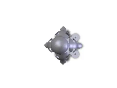 Ornamental pillar with leafes 3D model
