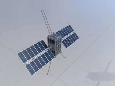 Satelliet 1 Low-poly 3D model