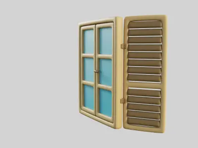 Cartoon Window 20a 3D model