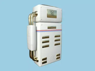 Astronaut Backpack 06 - White Gold - Character Design Fashion Low-poly 3D model