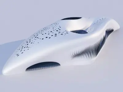Futuristic building 7 3D model