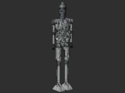 IG-11 bounty hunter droid Low-poly 3D model