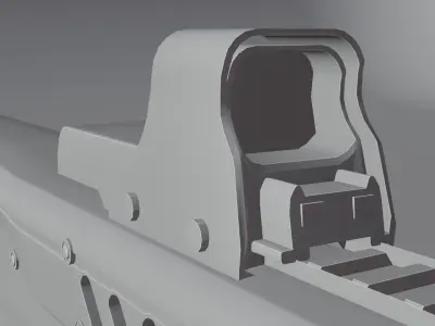 Assault Rifle 3d Model 3D model