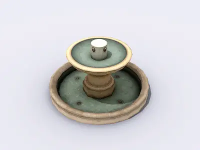City Fountain Low-poly 3D model purchase