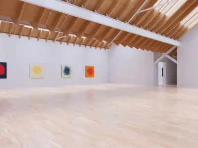 Art Museum Gallery Interior 25 Low-poly 3D model