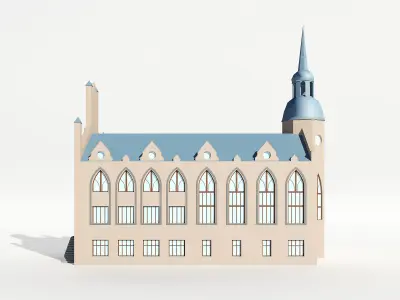 Church Low-poly 3D model