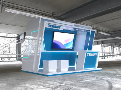 Exhibition Booth Stand Stall Trade Show 3D model 3x2 3D model