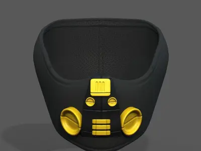 Gas mask helmet scifi futuristic  Low-poly 3D model