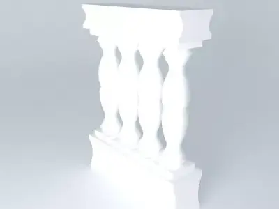 Pillar Posts Fence Free 3D model