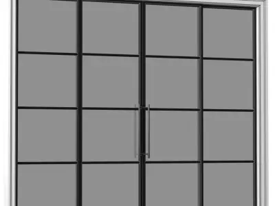 Sliding doors in Loft style 3D model