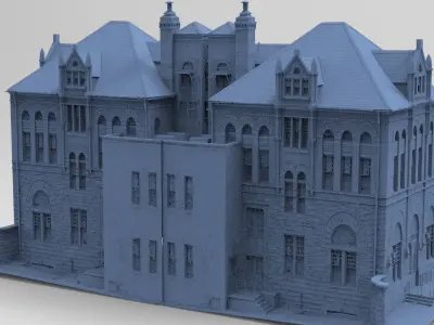 Victorian Steampunk City Street 5  3D model