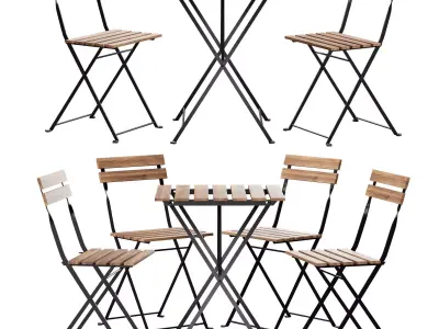 Set of chair and table IKEA TARNO 3D model