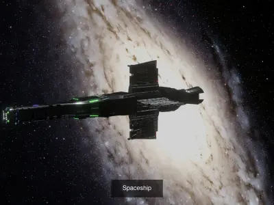 Space rocket in sky 3D Model Pack