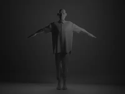 Steven Stylized NPR or Non-Photo Realistic 3D model