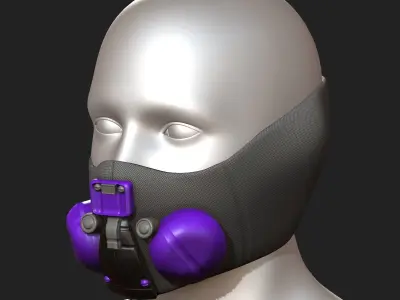 Gad mask respirator scifi futuristic 3d model  Low-poly 3D model