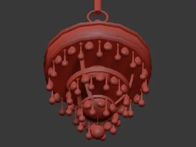 Calypso 1 Light Mini Chandelier 3D model