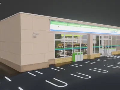 Family Mart Convenience Store 3D model