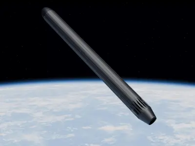 Long Range Low Poly Sci-Fi Cruise Missile Low-poly 3D model