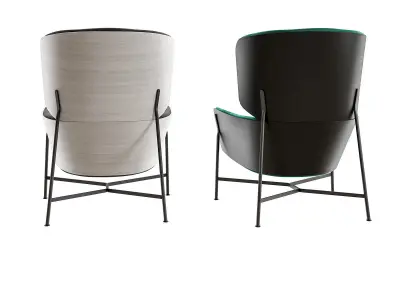 Caristo High Back Armchair 3D model