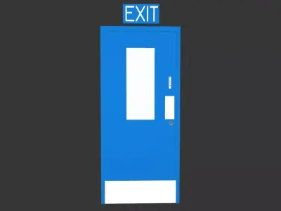 EXIT Door Low-poly 3D model