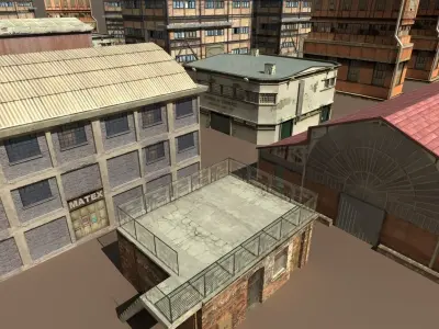 Derelict Factory PACK Low-poly 3D model