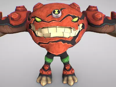 Gravattack - DNA sample of a Galilean - Ben 10 Omniverse Low-poly 3D model