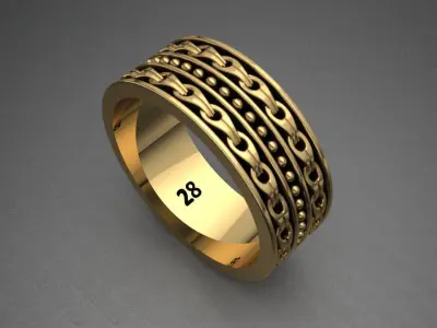 Class men ring Dubai Ring 3D print model