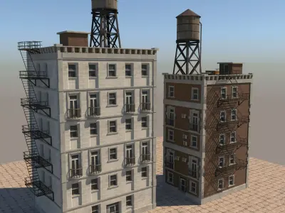 Building new york Low-poly 3D model