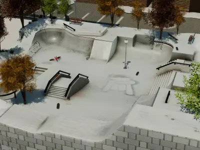 Skate Park Design 3D model
