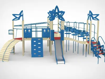 Playground for kids 3D model 12