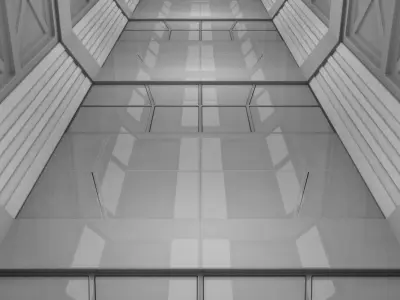 Sci Fi Corridor Low-poly 3D model