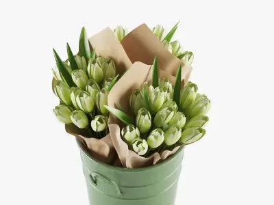  Flowers In Buckets Bundle 