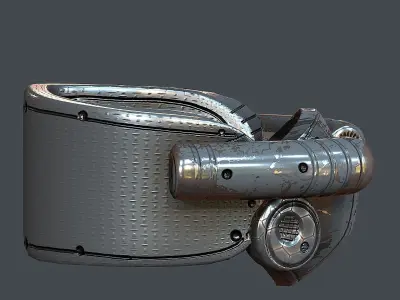 Gas mask helmet 3d model scifi Low-poly  Low-poly 3D model