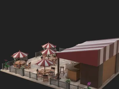 Cafe or bar 3D model