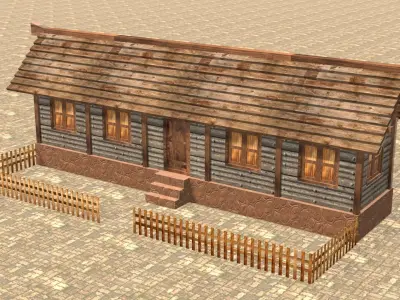 Medieval house twelve 15 Low-poly 3D model